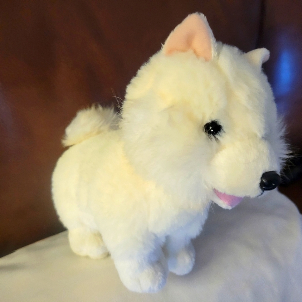 Plush White Fluffy Dog Toy "our generation" by/ POR BATTAT. New